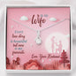 Alluring Beauty Necklace With White Gold Finish, Every Love Story Is Beautiful But Ours Is My Favorite Necklace For Wife, Pendant With Message card, Couple Jewelry, Gift For Valentine's Day, Birthday, Anniversary, Present For Her