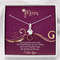 To My Mom, You're Loved So Very Much For Everything You Do, Jewelry For Her, Necklace With Message Card, Silver Pendant For Mom, Alluring Beauty Necklace