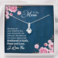 To My Mom, I Love You Necklace, Alluring Beauty Necklace, Mother Daughter Gift, Jewelry For Her, Mother's Day, Necklace With Message Card, Pendant For Mother