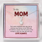 To My Mom, Your Smile Brightens My Each Day, Gift For Mother, Necklace With Message Card, Alluring Beauty Necklace, Jewelry For Her, Silver Pendant For Mother