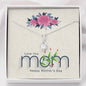 To My Mom, Happy Mother's Day, Jewelry For Her, Silver Pendant For Mom, Necklace With Message Card, Alluring Beauty Necklace, I Love You, Birthday, Anniversary