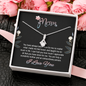Mom, Alluring Beauty Necklace With You Are Truly A Wonderful Mother and An Extraordinary Person Message Card, Mother's Day Gift, Birthday, Anniversary, Pendant For Her, Jewelry For Her