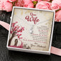 Dear Wife You Are My Everything Alluring Beauty Necklace, Silver Pendant For Her, Necklace With Message Card, Gift For Valentine's Day, Birthday, Anniversary, Couple Collection