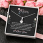 To My Mom, I Appreciate All That You Have Done For Me, Alluring Beauty Necklace Gift For Mother, Jewelry For Her, Necklace With Message Card, Pendant For Mother