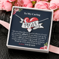To My Caring Mom, Alluring Beauty Necklace, Mother’s Day Message Card Gift From Son, Pendant For Her, Christmas, Birthday, Anniversary, Jewelry For Her, Necklace For Her, Mother’s Day Gift From Son