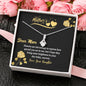 To My Mom, Flowers Are Not Enough To Express How Special You Are To Me, Necklace With Message Card, Alluring Beauty Necklace, Jewelry For Her, Silver Pendant