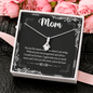 Mom, Alluring Beauty Necklace With I Love You The Most You're The Best Message Card, Mother's Day Gift, Birthday, Anniversary, Pendant For Her, Jewelry For Her