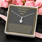 To My Boyfriend's Wonderful Mom, Alluring Beauty Necklace With Thanks For Raising The Man Of My Dream Message Card, Mother's Day Gift, Birthday, Anniversary, Gift For Her, Pendant For Her, Jewelry For Her