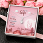 To My Wife, Alluring Beauty Necklace With Message Card, Jewelry For Her, Anniversary, Birthday, Gift For Her, Pendant For Her, Delightful Necklace With Message Card