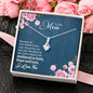 To My Mom, I Love You Necklace, Alluring Beauty Necklace, Mother Daughter Gift, Jewelry For Her, Mother's Day, Necklace With Message Card, Pendant For Mother