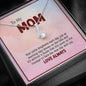 To My Mom, Your Smile Brightens My Each Day, Gift For Mother, Necklace With Message Card, Alluring Beauty Necklace, Jewelry For Her, Silver Pendant For Mother