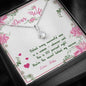 Customized Alluring Beauty Necklace, Pendant With Message Card For Wife, Gift For Valentine's Day, Birthday, Anniversary, Customized Silver Jewelry For Her