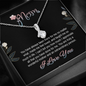 Mom You Have Always Been There Alluring Beauty Necklace, I Love You Mom Pendant with Message Card, Gift for Her, Jewelry for Her, Mom/Daughter Gift