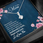 To My Mom, I Love You Necklace, Alluring Beauty Necklace, Mother Daughter Gift, Jewelry For Her, Mother's Day, Necklace With Message Card, Pendant For Mother