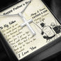 To My Dad, Always & Forever Father & Son, Happy Father's Day, Necklace With Message Card, Gift Ideas For Dad, Necklace, Birthday, Artisan Crafted Cross Necklace