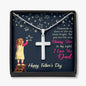 To My Dad, You Are The Only Shining Star, Happy Father's Day, Necklace With Message Card, Gift Ideas For Dad, Necklace, Birthday, Artisan Crafted Cross Necklace