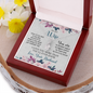 To My Wife, Alluring Beauty Necklace With I Love You More Than You'll Ever Know Message Card, Pendant For Her, Birthday, Anniversary, Gift For Her, Jewelry For Her