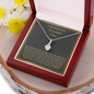 To My Boyfriend's Wonderful Mom, Alluring Beauty Necklace With Thanks For Raising The Man Of My Dream Message Card, Mother's Day Gift, Birthday, Anniversary, Gift For Her, Pendant For Her, Jewelry For Her