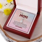 To My Mom, Alluring Beauty Necklace With Your Smile Brightens Like Morning Rays Shines On The Hills Message Card, Mother's Day Gift, Pendant For Her, Birthday Gift, Jewelry For Her