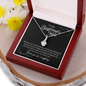 To My Boyfriend's Mom, Alluring Beauty Necklace With Thanks You For Everything Message Card, Mother's Day Gift, Birthday, Anniversary, Pendant For Her, Jewelry For Her