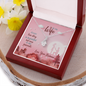 To My Wife, Alluring Beauty Necklace With Message Card, Jewelry For Her, Anniversary, Birthday, Gift For Her, Pendant For Her, Delightful Necklace With Message Card