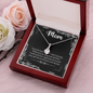 Mom, Alluring Beauty Necklace With I Love You The Most You're The Best Message Card, Mother's Day Gift, Birthday, Anniversary, Pendant For Her, Jewelry For Her