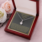 To My Boyfriend's Wonderful Mom, Alluring Beauty Necklace With Thanks For Raising The Man Of My Dream Message Card, Mother's Day Gift, Birthday, Anniversary, Gift For Her, Pendant For Her, Jewelry For Her