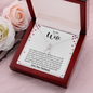To My Wife, Alluring Beauty Necklace With Thank You For Being My Dearest Wife Message Card, Jewelry For Her, Birthday Gift, Anniversary, Gift For Her, Pendant For Her