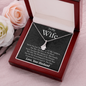 To My Wife, Alluring Beauty Necklace With You Are The Queen Of This Family Message Card, Anniversary, Birthday, Gift For Her, Jewelry For Her, Pendant For Her
