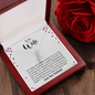 To My Wife, Alluring Beauty Necklace With Thank You For Being My Dearest Wife Message Card, Jewelry For Her, Birthday Gift, Anniversary, Gift For Her, Pendant For Her