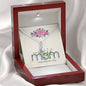 To My Mom, Happy Mother's Day, Jewelry For Her, Silver Pendant For Mom, Necklace With Message Card, Alluring Beauty Necklace, I Love You, Birthday, Anniversary