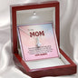 To My Mom, Your Smile Brightens My Each Day, Gift For Mother, Necklace With Message Card, Alluring Beauty Necklace, Jewelry For Her, Silver Pendant For Mother