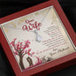 Dear Wife You Are My Everything Alluring Beauty Necklace, Silver Pendant For Her, Necklace With Message Card, Gift For Valentine's Day, Birthday, Anniversary, Couple Collection