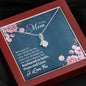 To My Mom, I Love You Necklace, Alluring Beauty Necklace, Mother Daughter Gift, Jewelry For Her, Mother's Day, Necklace With Message Card, Pendant For Mother