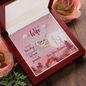 To My Wife, Interlocking Hearts Necklace With Message Card, Jewelry For Her, Anniversary, Birthday, Gift For Her, Pendant For Her, Delightful Necklace With Message Card