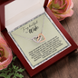 To My Beautiful Wife, Interlocking Hearts Necklace With I Love You More Than Words Can Say Message Card, Pendant For Her, Birthday, Anniversary, Gift For Her, Jewelry For Her