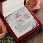 To My Mom, Interlocking Hearts Necklace With You Want Is Your Child To Be Happy That's What I've Learned Message Card, Mother's Day Gift , Pendant For Her, Jewelry For Her