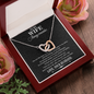 To My Wife Always Remember, Interlocking Hearts Necklace With If There's Life After That, I'll Love You Then Message Card, Anniversary, Birthday, Gift For Her, Jewelry For Her, Pendant For Her