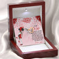 Interlocking Hearts With Message Card, Two Heart Necklace, To My Wife I look Forward To Growing Old With You Pendant, Jewelry For Her, Couple Collection