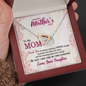 To My Mom, Interlocking Hearts Necklace With Thank You For Standing Back So That I May Find My Own Sunshine Message Card, Pendant For Her, Mother's Day Gift, Birthday Gift For Her, Jewelry For Her