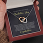 To A Beautiful Girl, Interlocking Hearts Necklace With Your Heart Will Always Guide Your Soul Message Card, Convocation Day Gift For Her, Pendant For Her, Jewelry For Her