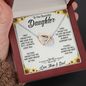 To Our Daughter, Interlocking Hearts Necklace With Know That We Are Proud Of You Message Card, Daughter's Day, Birthday Gift For Her, Pendant For Her, Necklace For Her, Jewelry For Her
