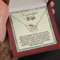 To My Beautiful Wife, Interlocking Hearts Necklace With I Love You More Than Words Can Say Message Card, Pendant For Her, Birthday, Anniversary, Gift For Her, Jewelry For Her