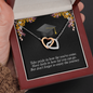 To A Beautiful Girl, Interlocking Hearts Necklace With Don't Forget To Enjoy The Journey Message Card, Graduation Ceremony Gift For Her, Jewelry For Her, Pendant For Her