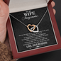 To My Wife Always Remember, Interlocking Hearts Necklace With If There's Life After That, I'll Love You Then Message Card, Anniversary, Birthday, Gift For Her, Jewelry For Her, Pendant For Her