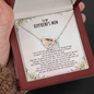 To My Boyfriend's Mom, Interlocking Hearts Necklace With Thank You For Raising The Perfect Man Message Card, Mother's Day Gift, Anniversary, Birthday, Jewelry For Her, Pendant For Her