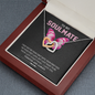 To My Soulmate, Interlocking Hearts Necklace With I Just Want To Be Your Last Everything I Love You Forever and Always Message Card, Birthday, Anniversary, Gift For Her, Jewelry For Her, Pendant For Her