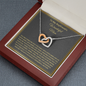 To My Boyfriend's Wonderful Mom, Interlocking Hearts Necklace With Thanks For Raising The Man Of My Dream Message Card, Mother's Day Gift, Birthday, Anniversary, Gift For Her, Pendant For Her, Jewelry For Her