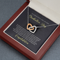 To A Beautiful Girl, Interlocking Hearts Necklace With Your Heart Will Always Guide Your Soul Message Card, Convocation Day Gift For Her, Pendant For Her, Jewelry For Her