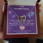 To My Incredible Mummy, Interlocking Hearts Necklace, Mother's Day Gift, Birthday Gift, Christmas, Anniversary, Gift For Her, Valentine's Day, Jewelry For Her